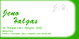 jeno halgas business card
